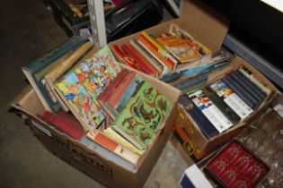 Three boxes of miscellaneous books