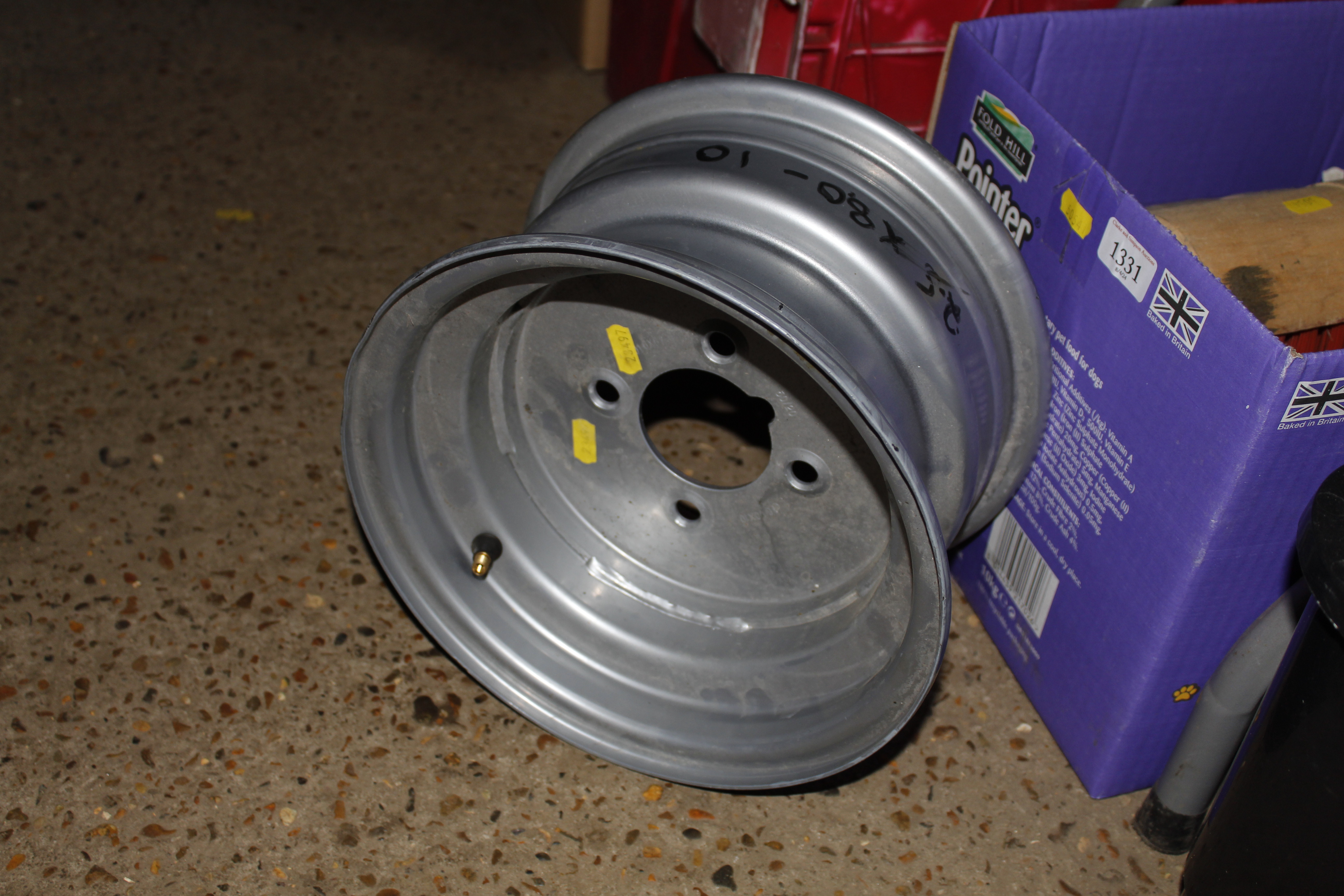 A wheel rim for an Ifor Williams trailer