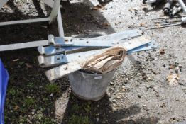 A galvanised bucket and contents