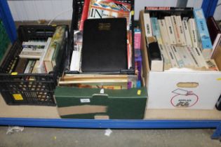 Three boxes of various books