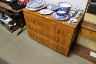 A teak G-Plan style three drawer chest