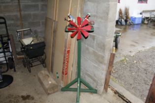 A garden windmill with figure decoration