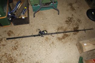A TF geared carp rod with Aquma undertaker reel