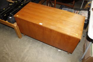 A teak blanket box