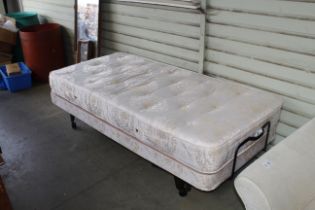 An electric single divan bed