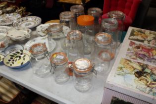 A collection of Kilner jars and accessories