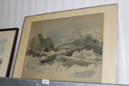 A watercolour study of a 'World War II Bomber'