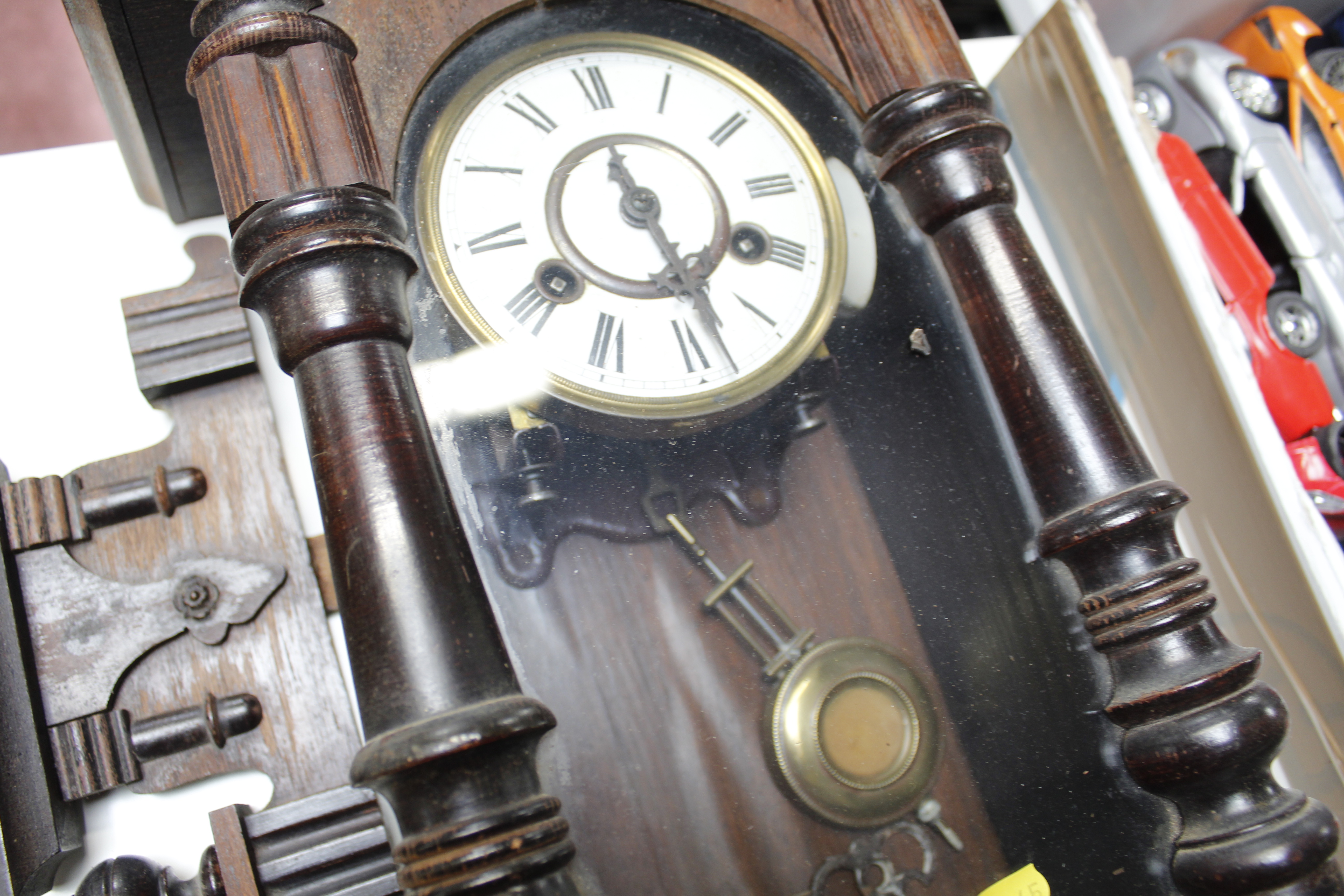 A Victorian regulator type wall clock - Bild 2 aus 2