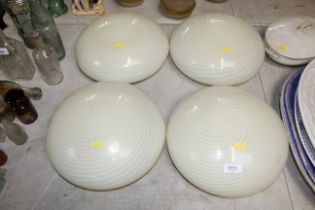 Four Vetri Murano glass ceiling light shades