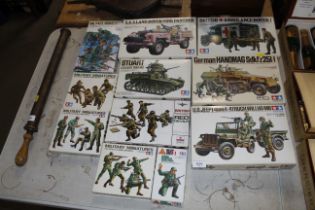 A collection of Tamiya and other military modellin