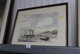 Charles Smith, watercolour study of Pin Mill