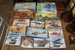 A collection of Air Fix and other model kits