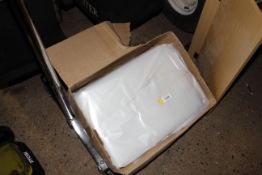 A box of as new plastic dust sheets
