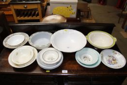 A collection of various decorative dessert bowls,