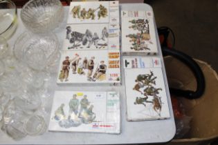 A collection of Esci Military model kits