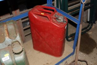 A metal Jerry can