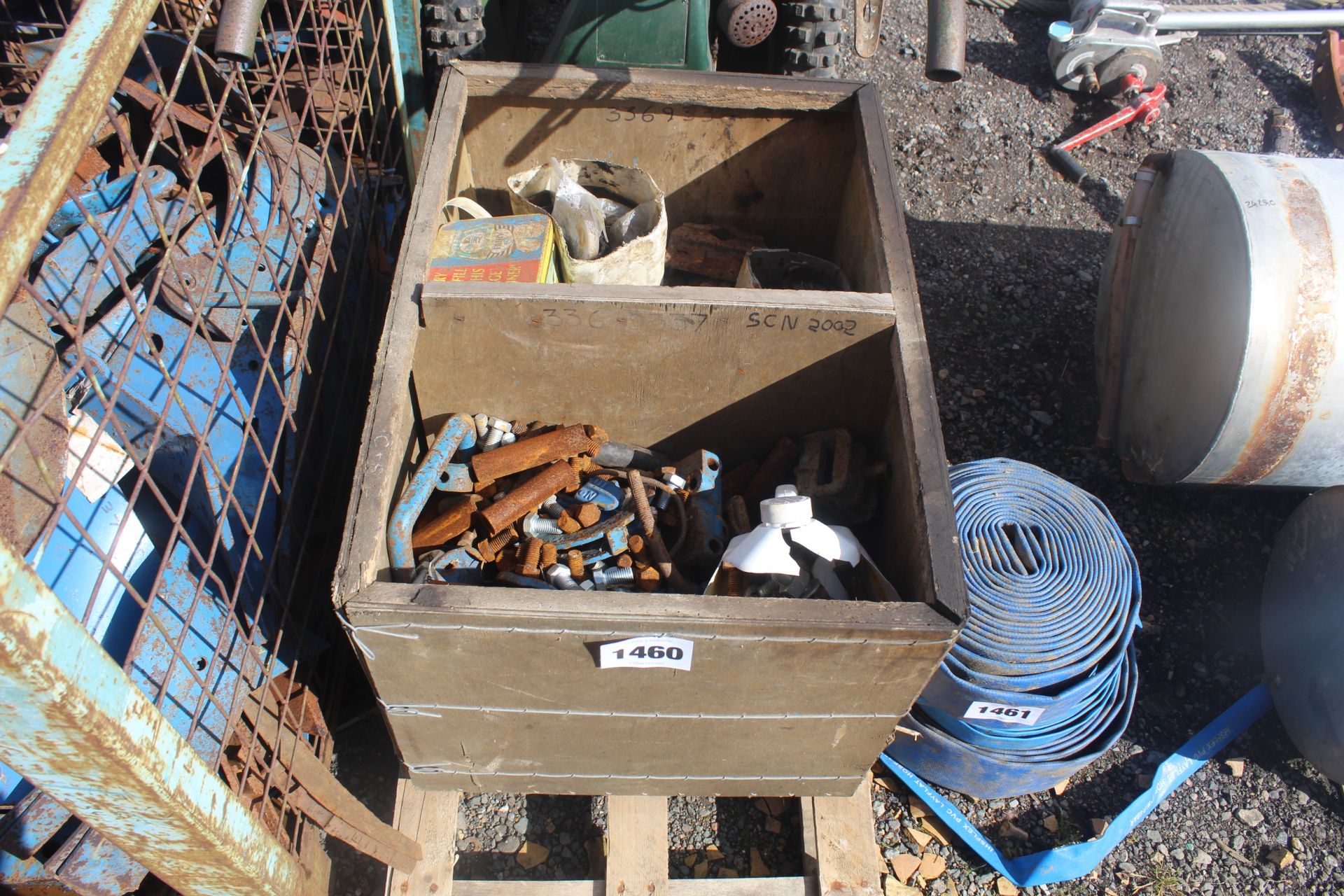 Stillage of NOS Ransomes bolts, bracket and bushes. (10)