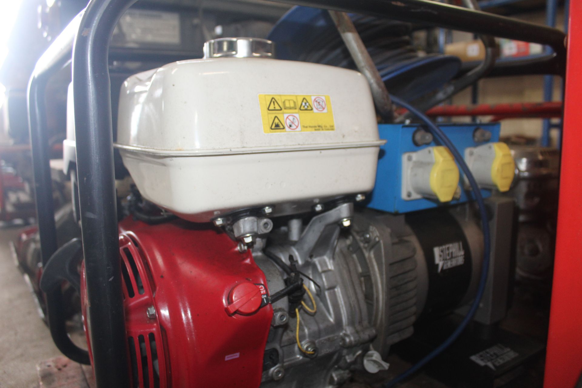 Stephill 5KVA 110v generator. With Honda petrol engine. With 240v Transformer. - Image 4 of 5