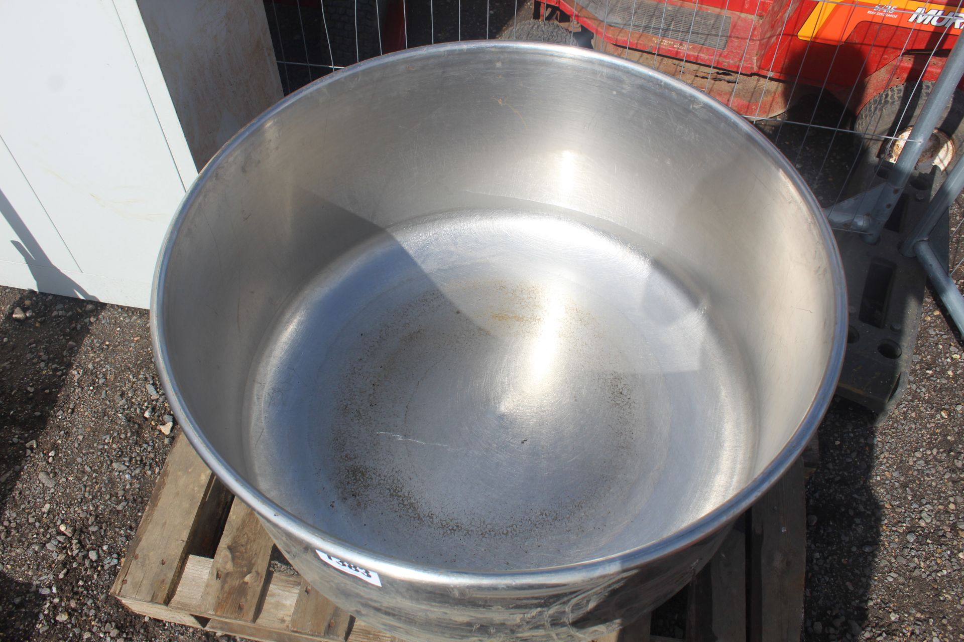 3ft Stainless Steel Bowl. - Image 2 of 2