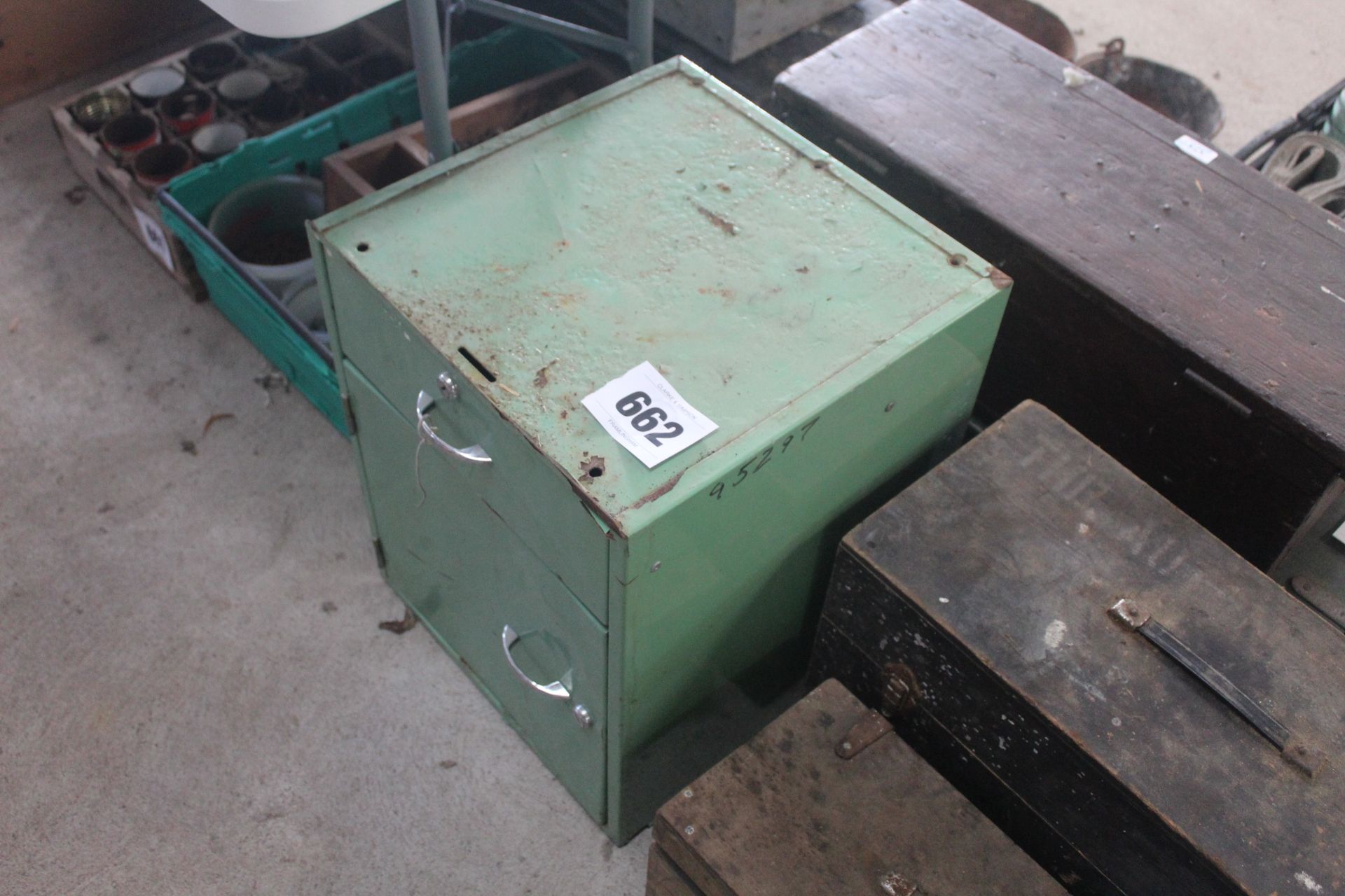 Small metal workshop cabinet.