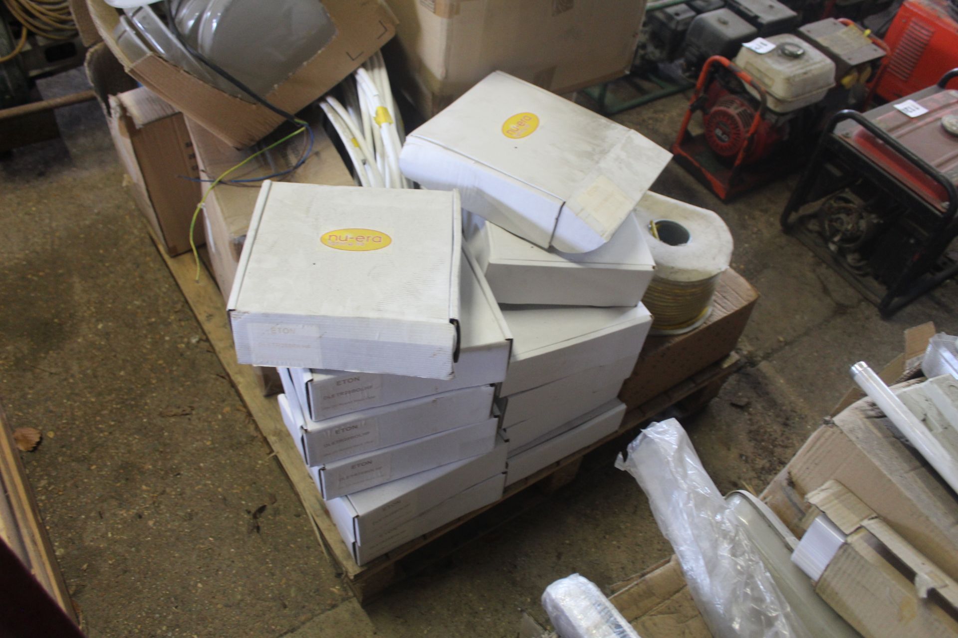 Large quantity of light fittings, junction boxes, - Image 4 of 5