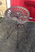 Tractor seat stool. V