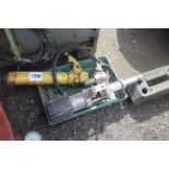 Hand hydraulic pump and air pump.