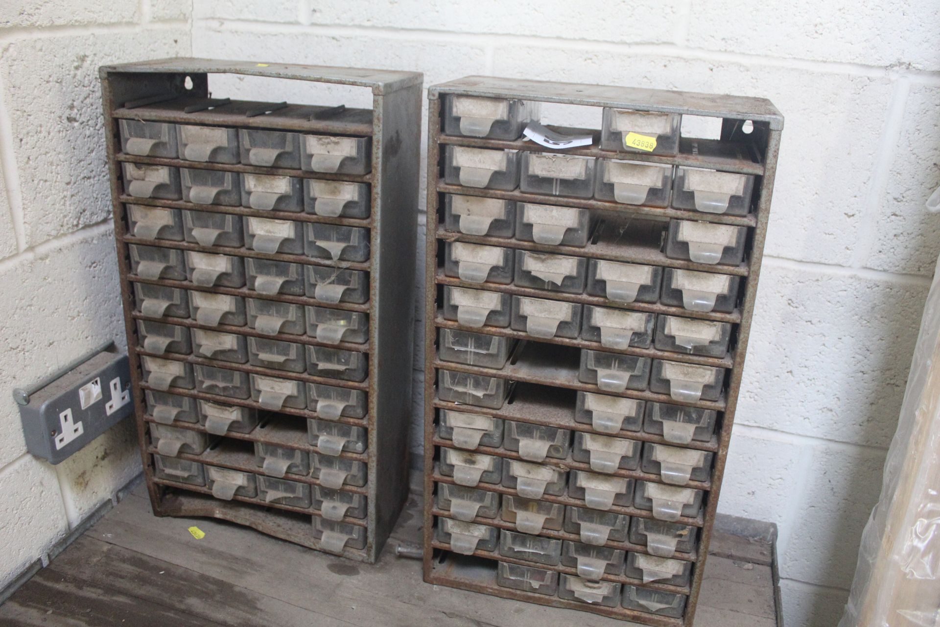2x parts drawers with some contents. V