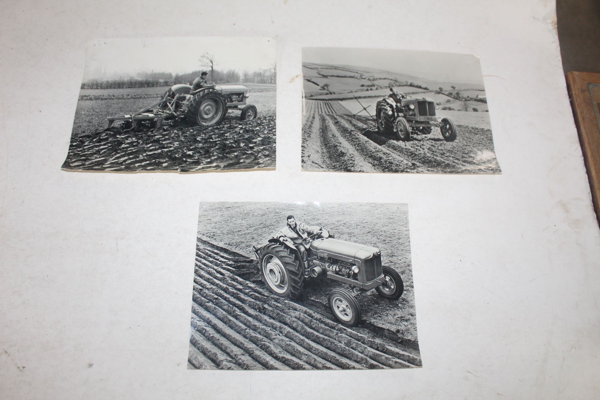 3x Original Fordson Major Tractor B & W Photos.