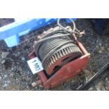 Trailer hand winch.