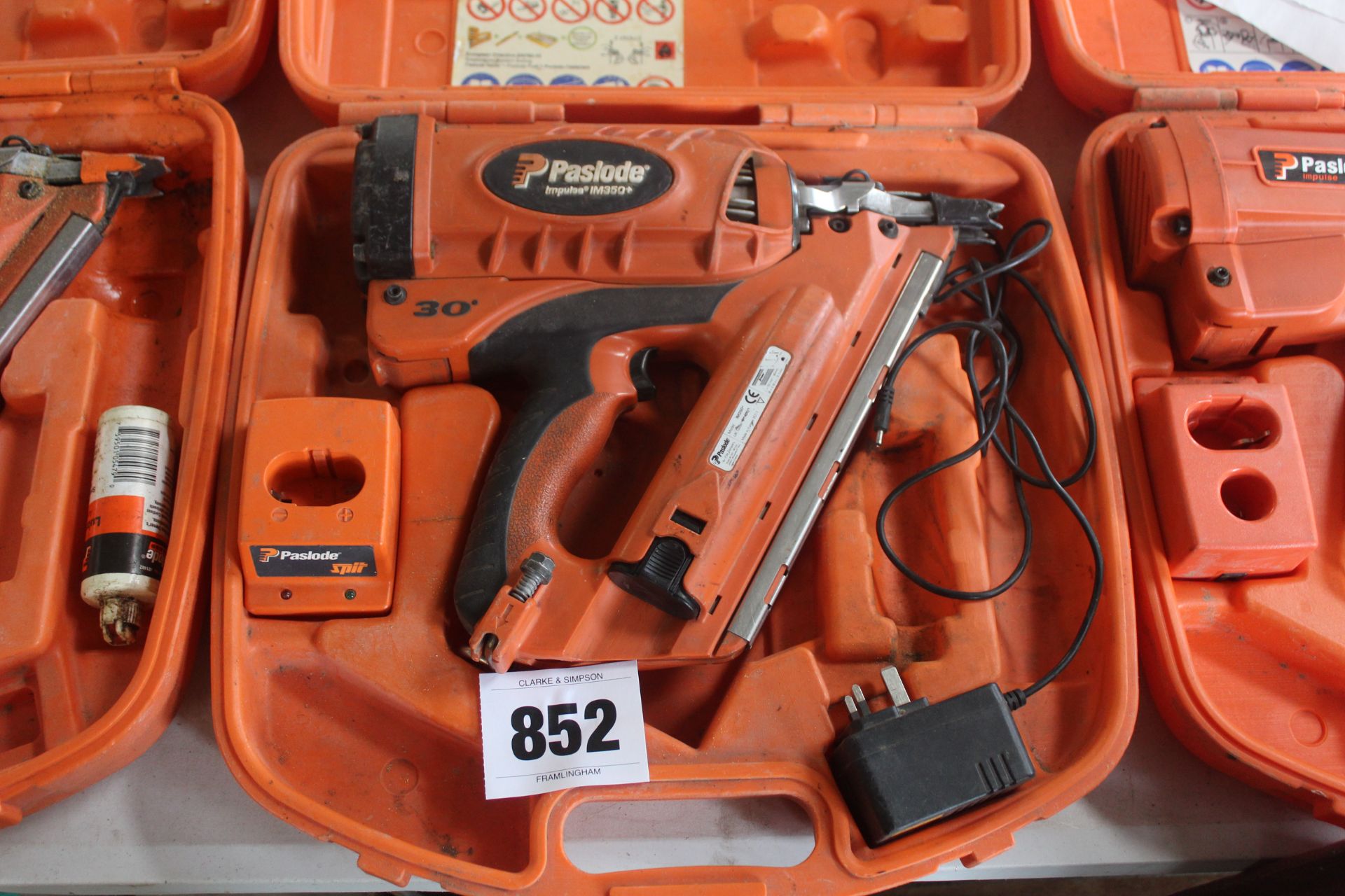 Paslode nail gun. With battery and charger.