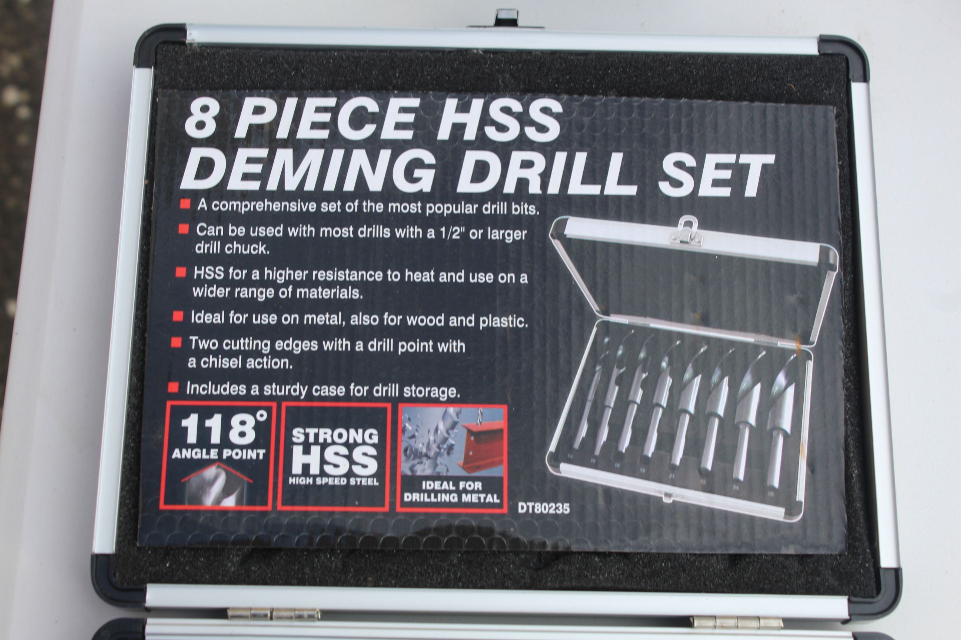 8pce Deming drill set. V - Image 2 of 3