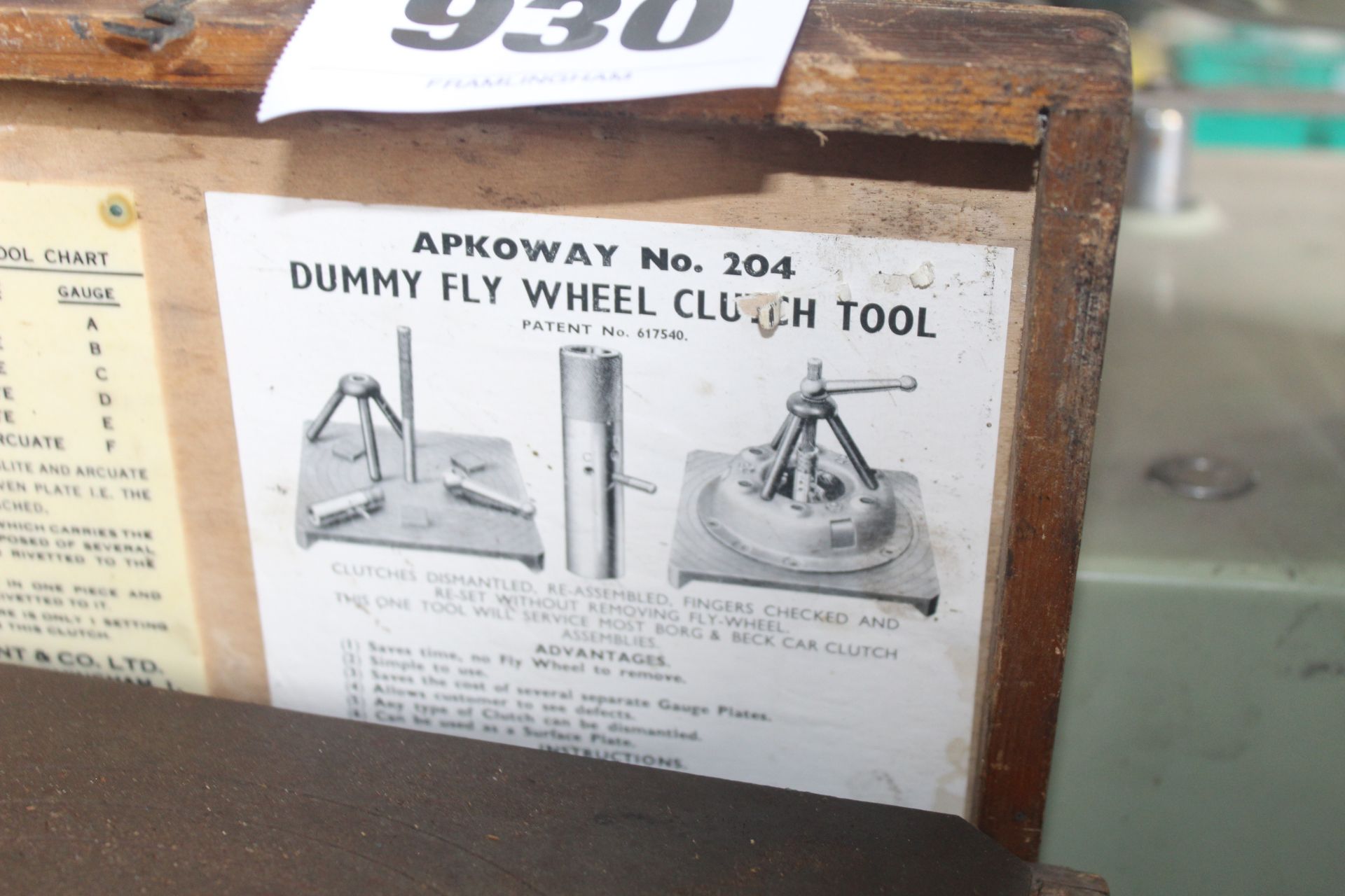 Apkoway Dummy Flywheel Clutch Tool. - Image 2 of 4