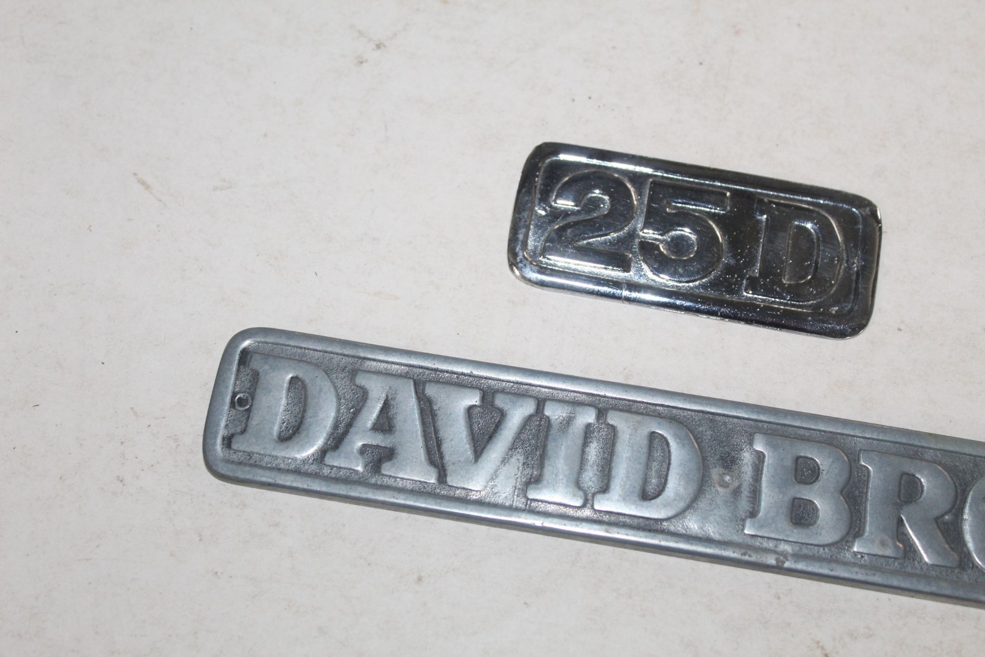 David Brown 25D Tractor Badges. - Image 2 of 3