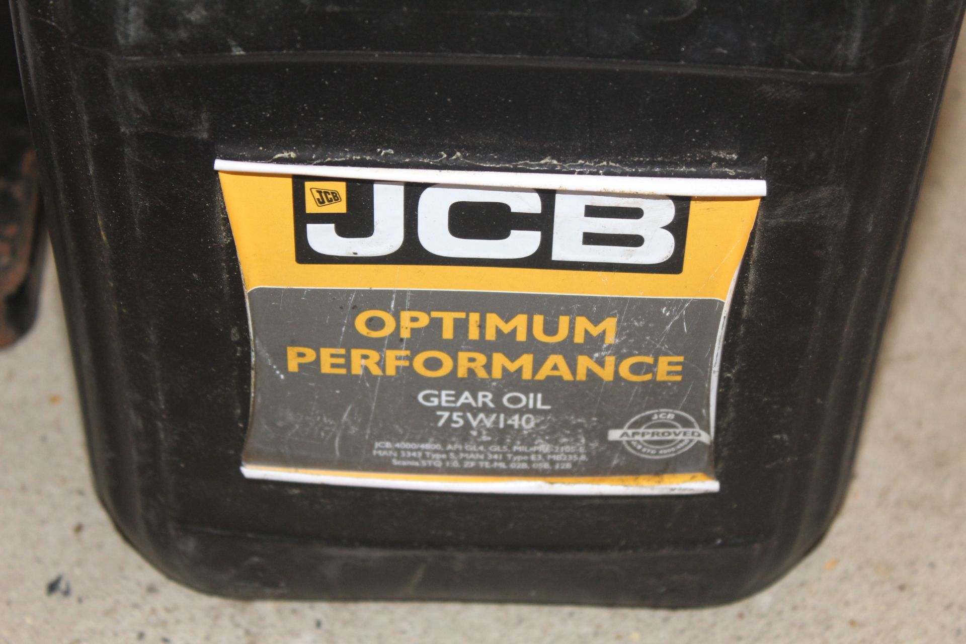 2x 5lt JCB 75W/140 Gear Oil Part No.4000/4801. V - Bild 2 aus 2