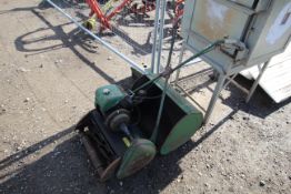Ransomes lawn mower. With grass box.
