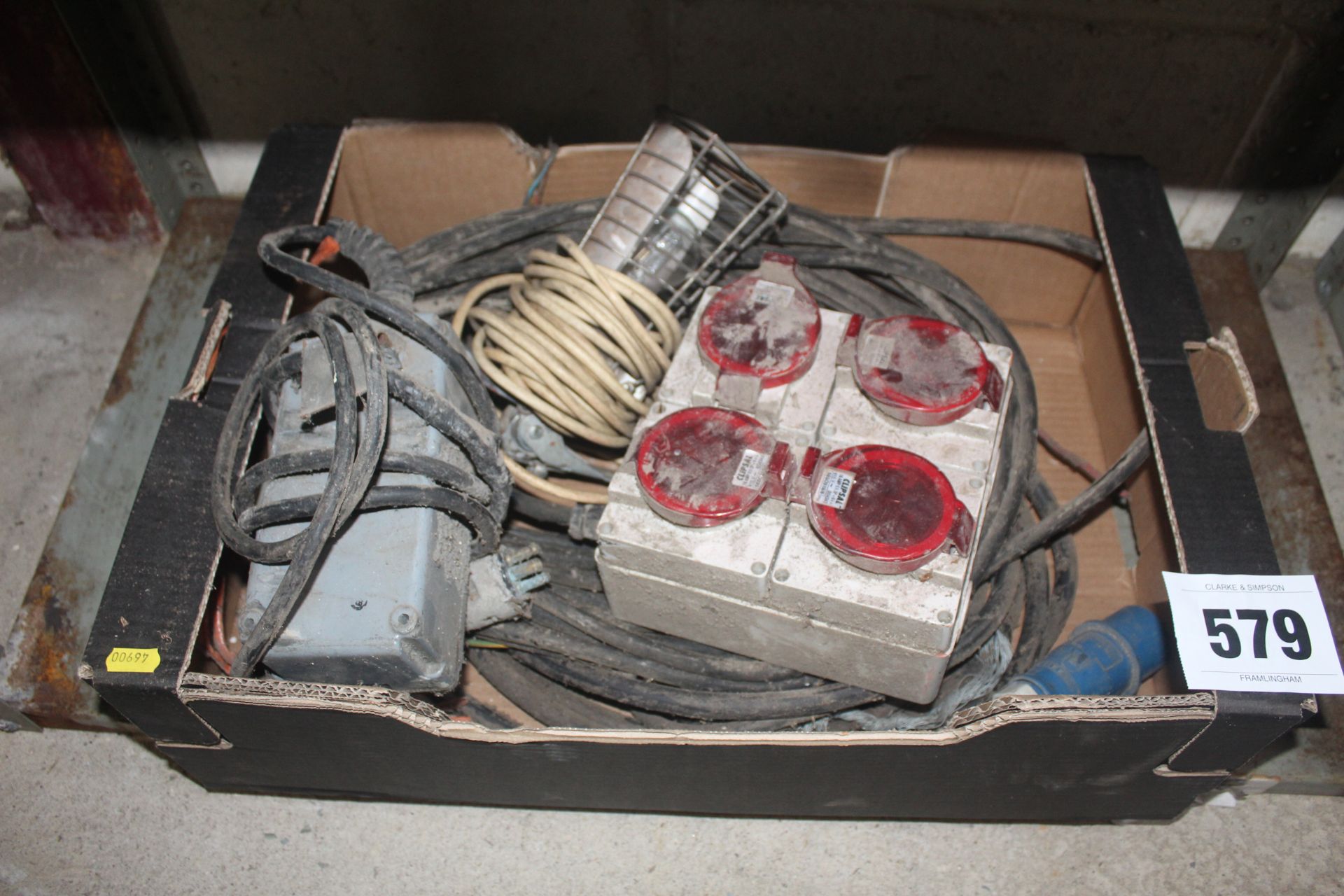 Electrical leads and boxes.