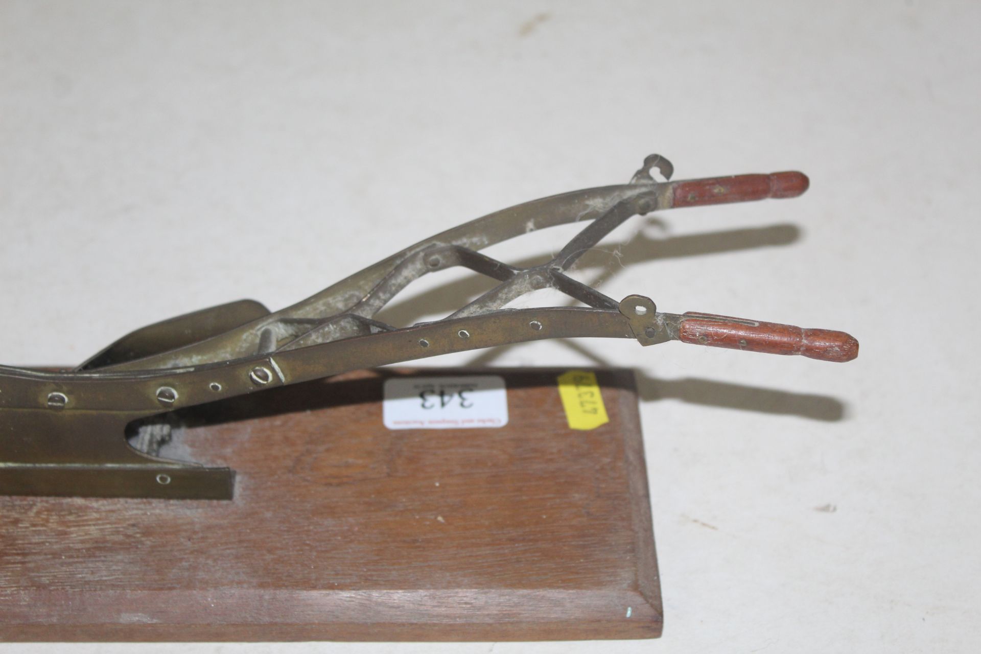 Model of a horse plough on a plinth. - Image 4 of 5