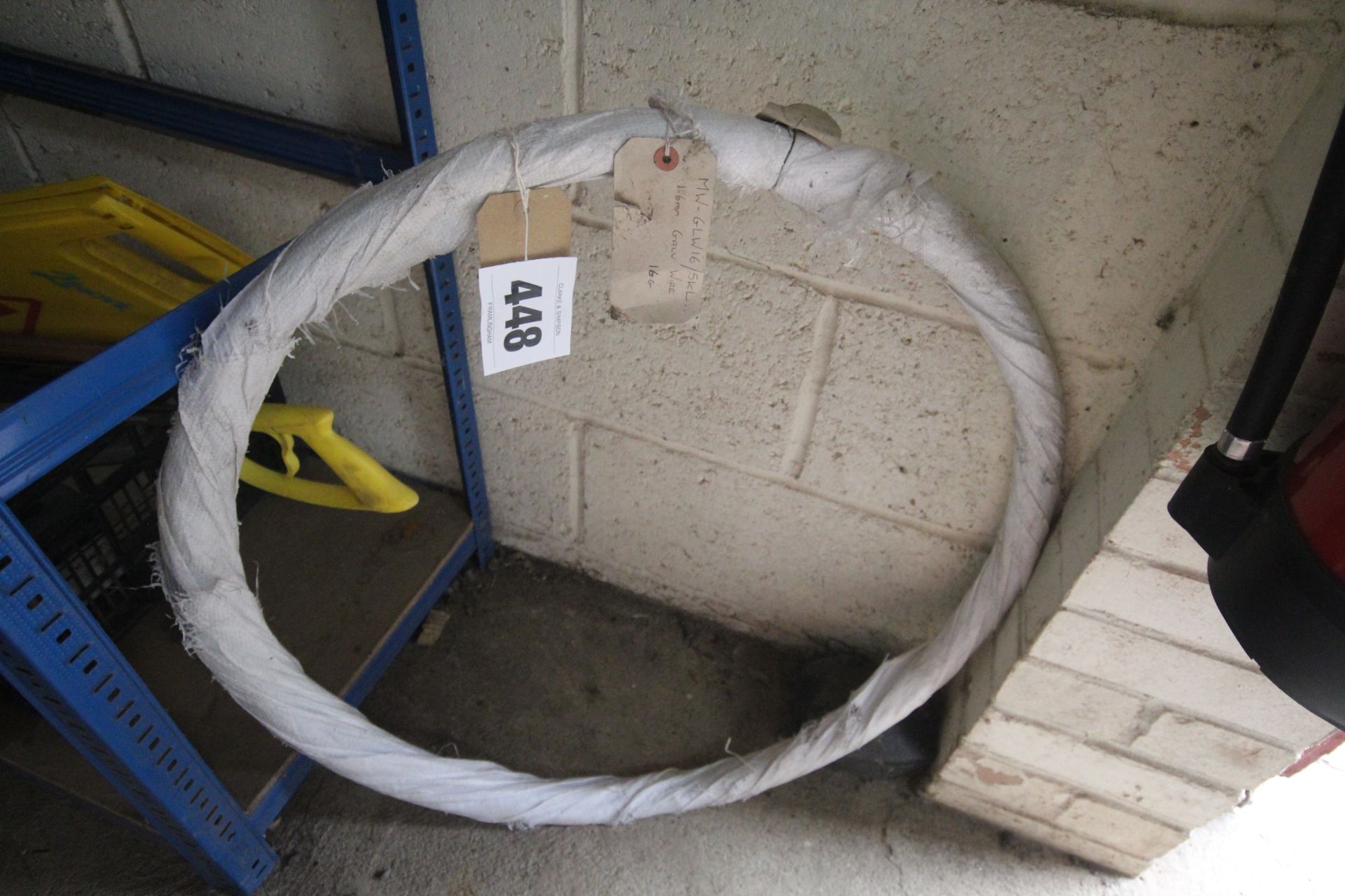 Quantity of 1.6mm galvanised wire.