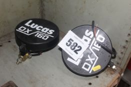 Pair of Lucas DX160 lamps.