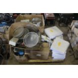 Large quantity of light fittings, junction boxes,