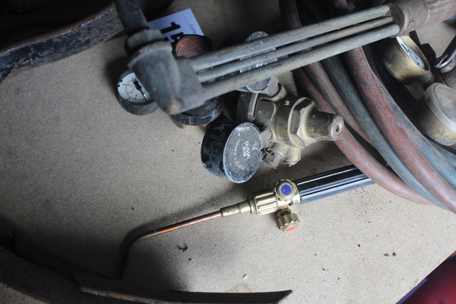 Gas bottle regulators, hoses and torch. - Image 2 of 3
