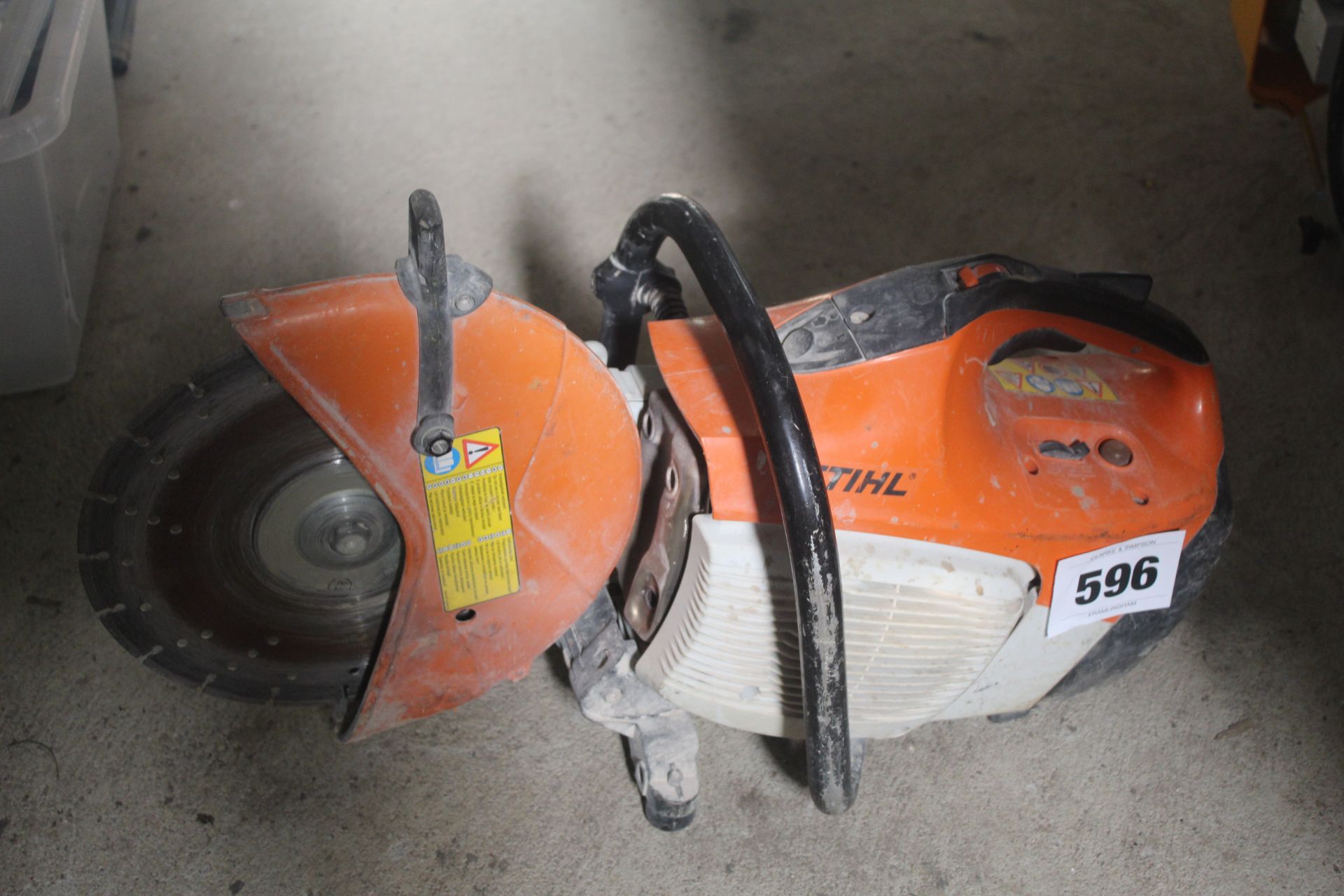 Stihl petrol disc cutter. TS 410 For sale on behalf of the Liquidators. V