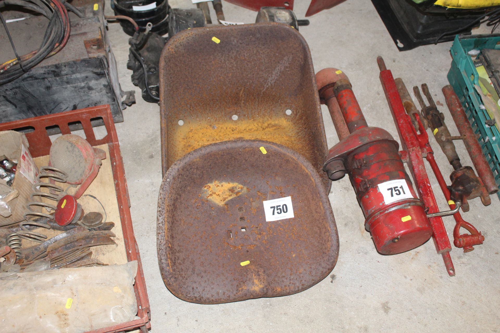 Various implement seats.