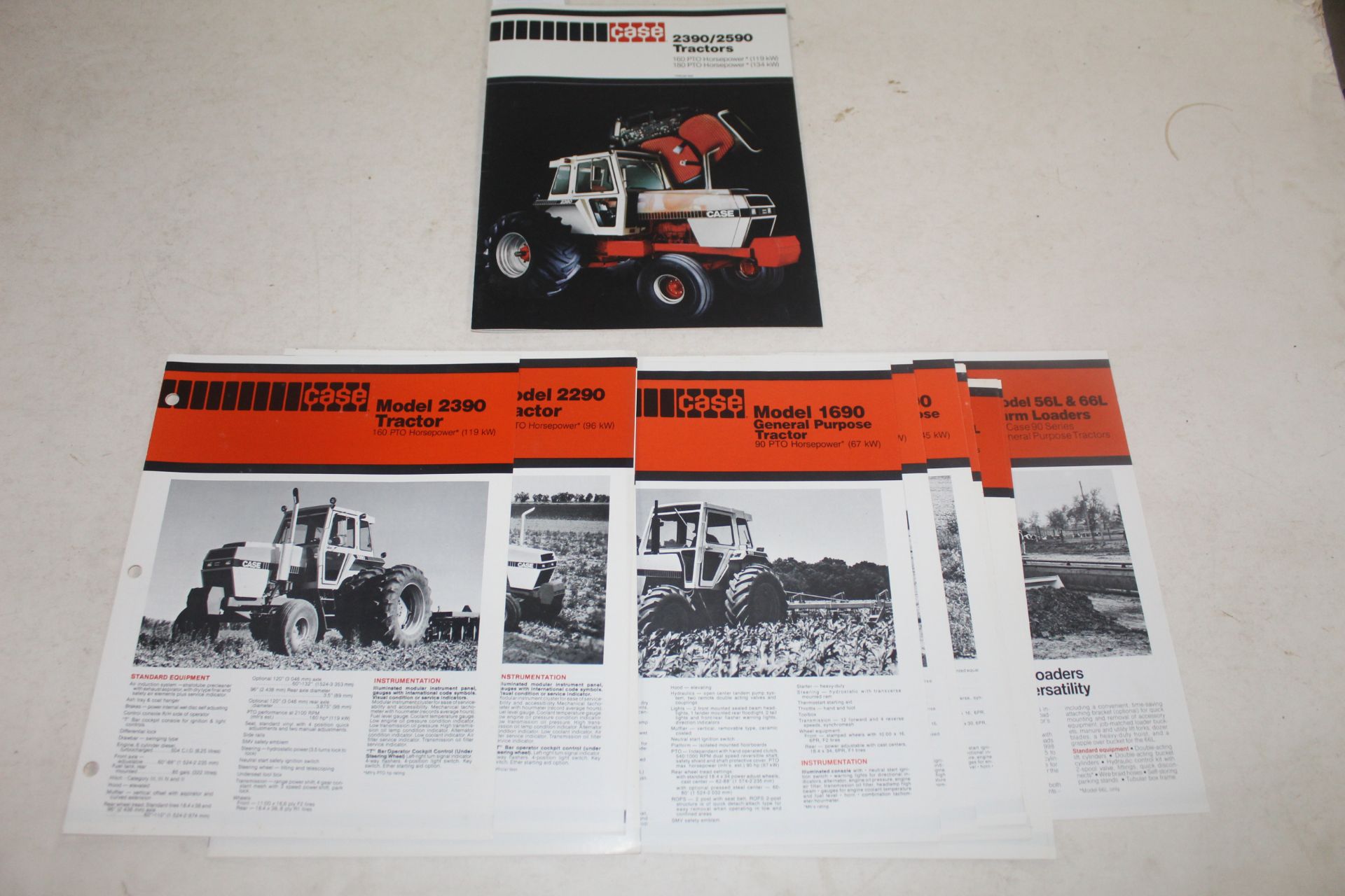 Qty of Case 90 Series Tractor Sales Brochures.