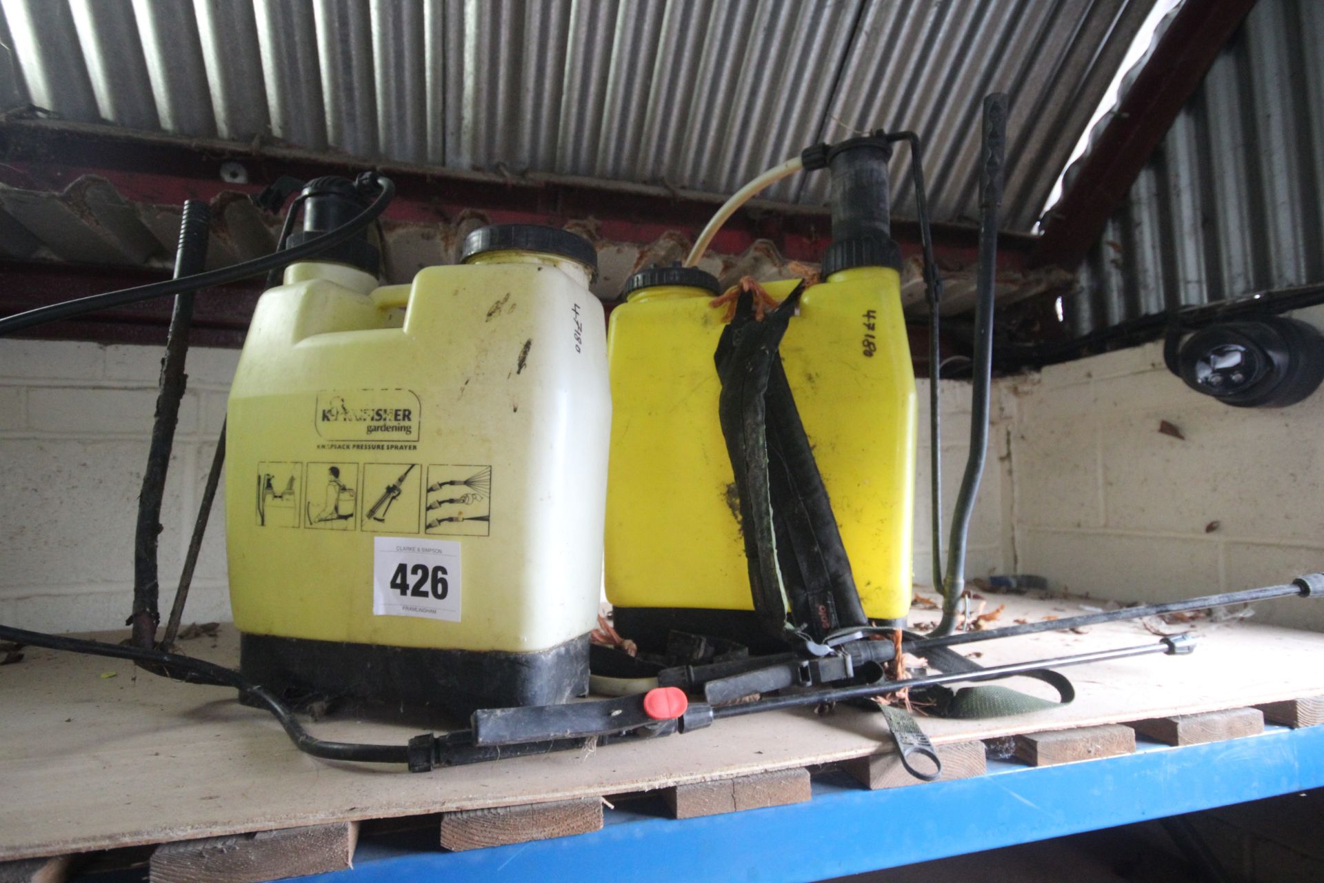 2x knapsack sprayer.