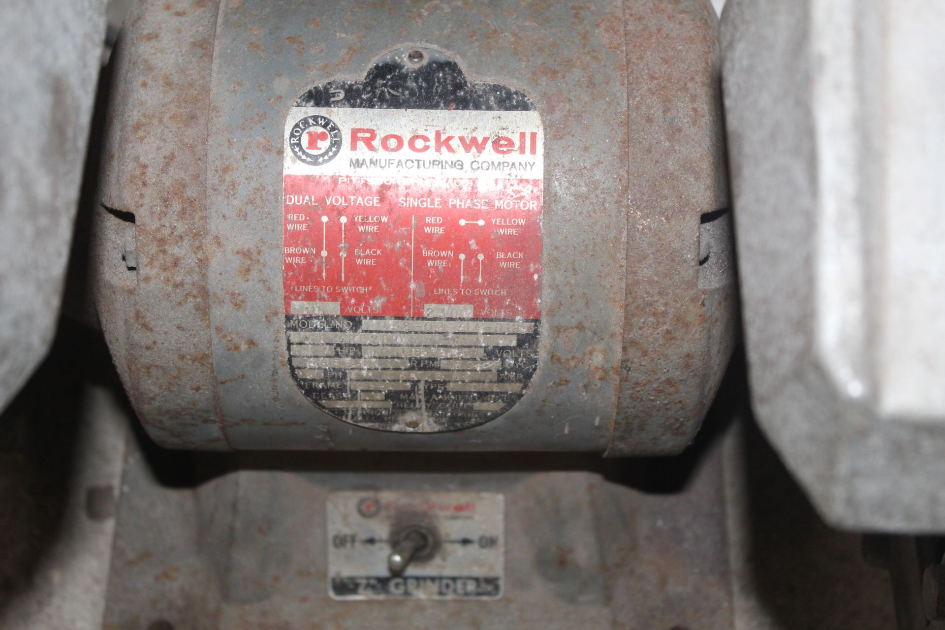 Rockwell 240v double bench grinder. - Image 4 of 4