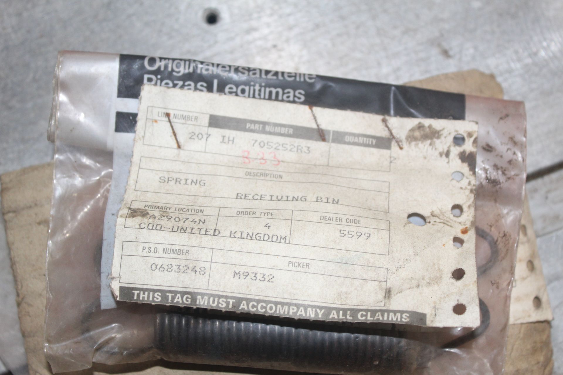 International Harvester box of unused spares. - Image 3 of 3