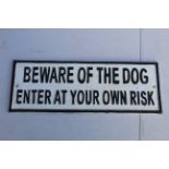 Large dog sign. V