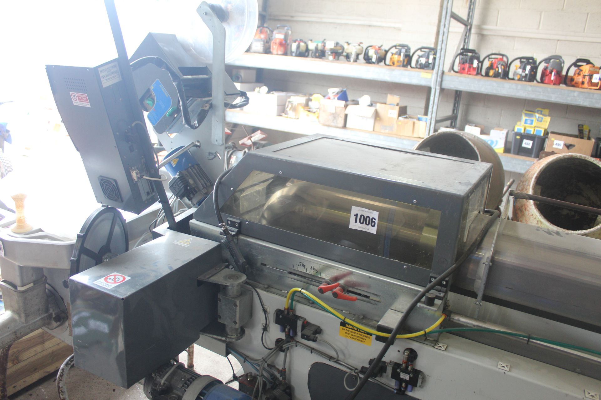 Sorma KB GX 140 produce netting machine. With label printer and output elevator. - Image 2 of 28